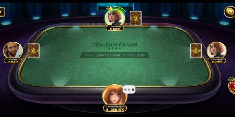 Tiến Lên Miền Nam – Game bài hấp dẫn ai cũng mê 2 Bàn chơi Tiến lên miền Nam gồm có 4 người