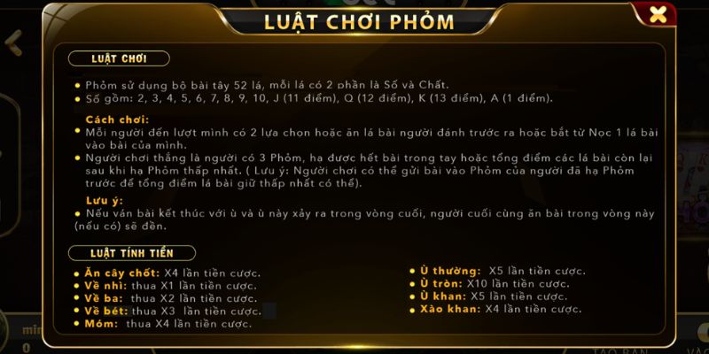 Phỏm V9Bet: Game bài đổi thưởng hay nhất định phải thử 2 Luật chơi Phỏm online hấp dẫn